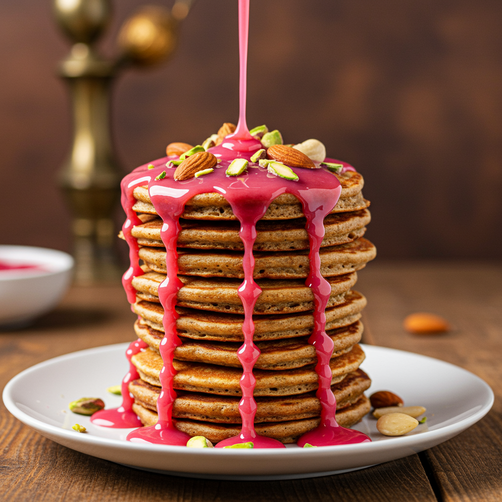 7. Gulab Jamun Pancake Stack
