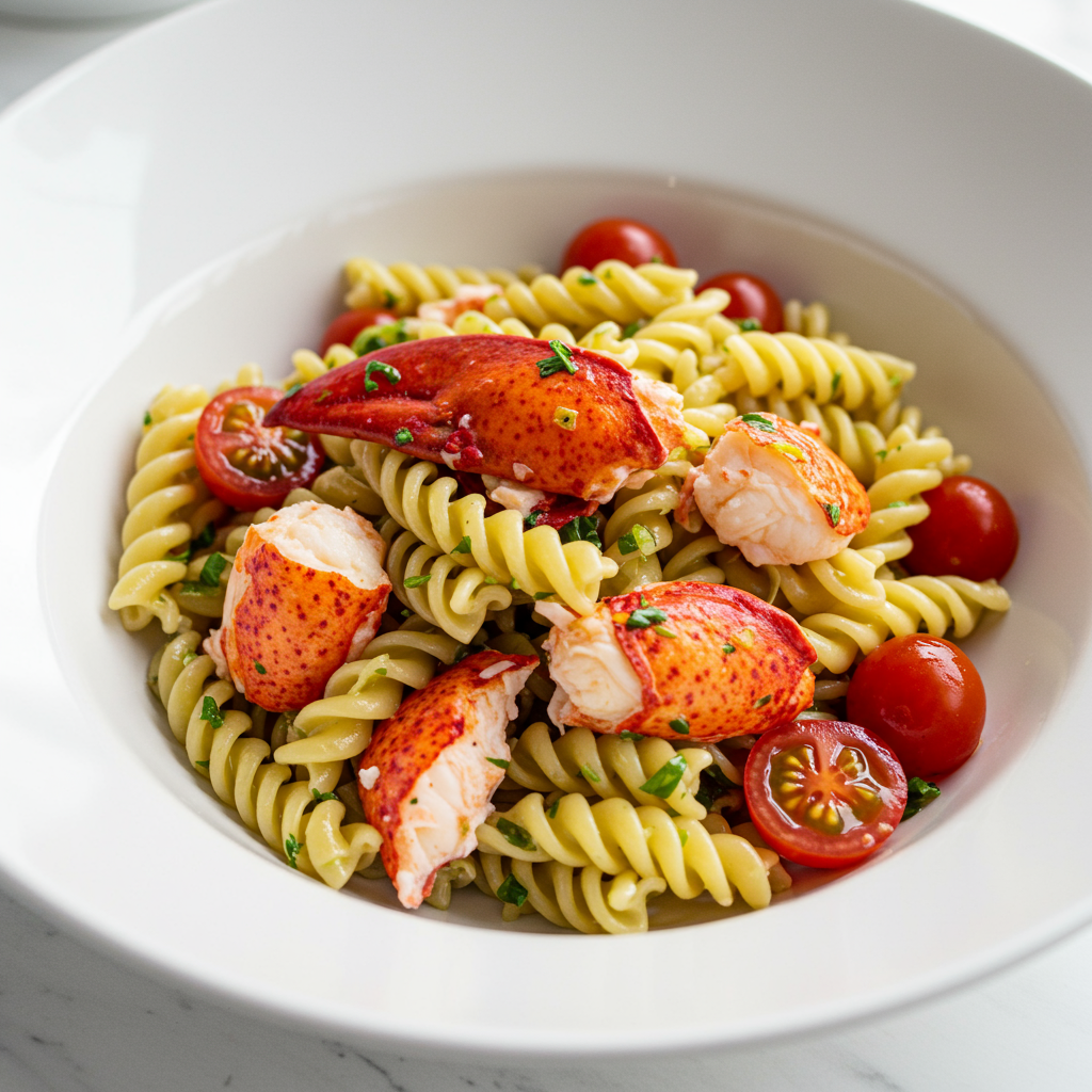 7. Lemon and Herb Lobster Pasta Salad