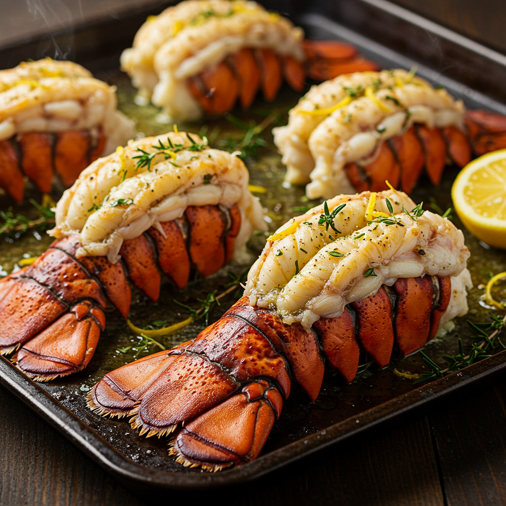 7. Lemon and Herb Roasted Lobster Tails
