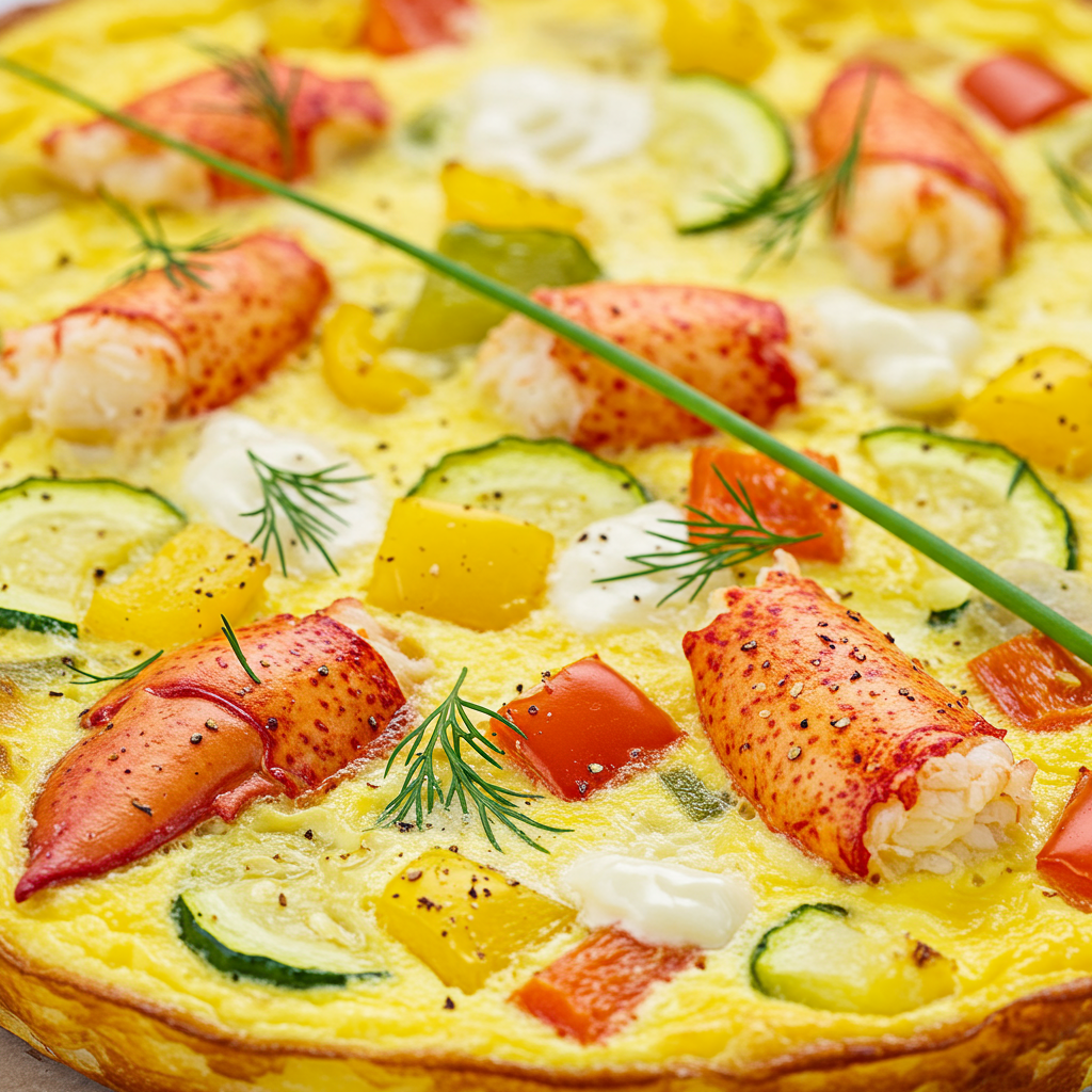 7. Lobster and Seafood Medley Frittata (KP Seafood Inspired)