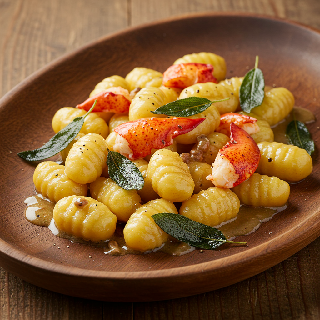 7. Lobster Gnocchi with Brown Butter Sage Sauce