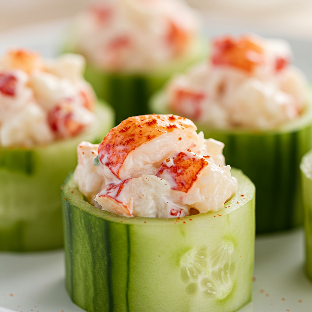 7. Lobster Salad Cucumber Cups