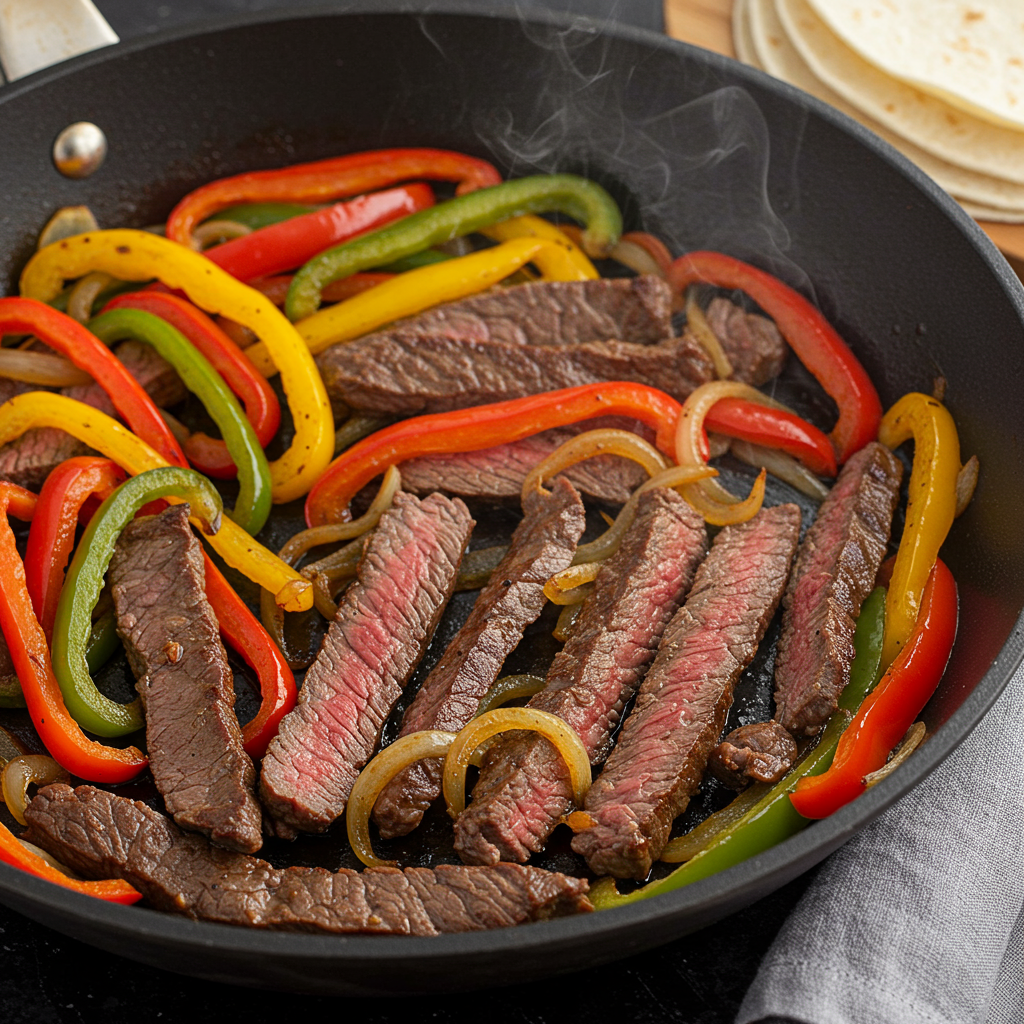 7. Mexican-Style Round Steak Fajitas