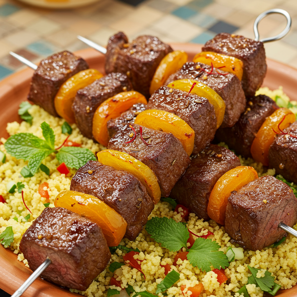 7. Moroccan-Spiced Beef Kebabs