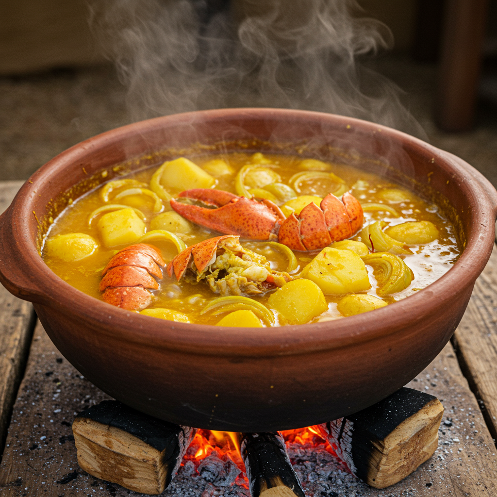 7. Savory Spiny Lobster Stew with Saffron &amp; Potato