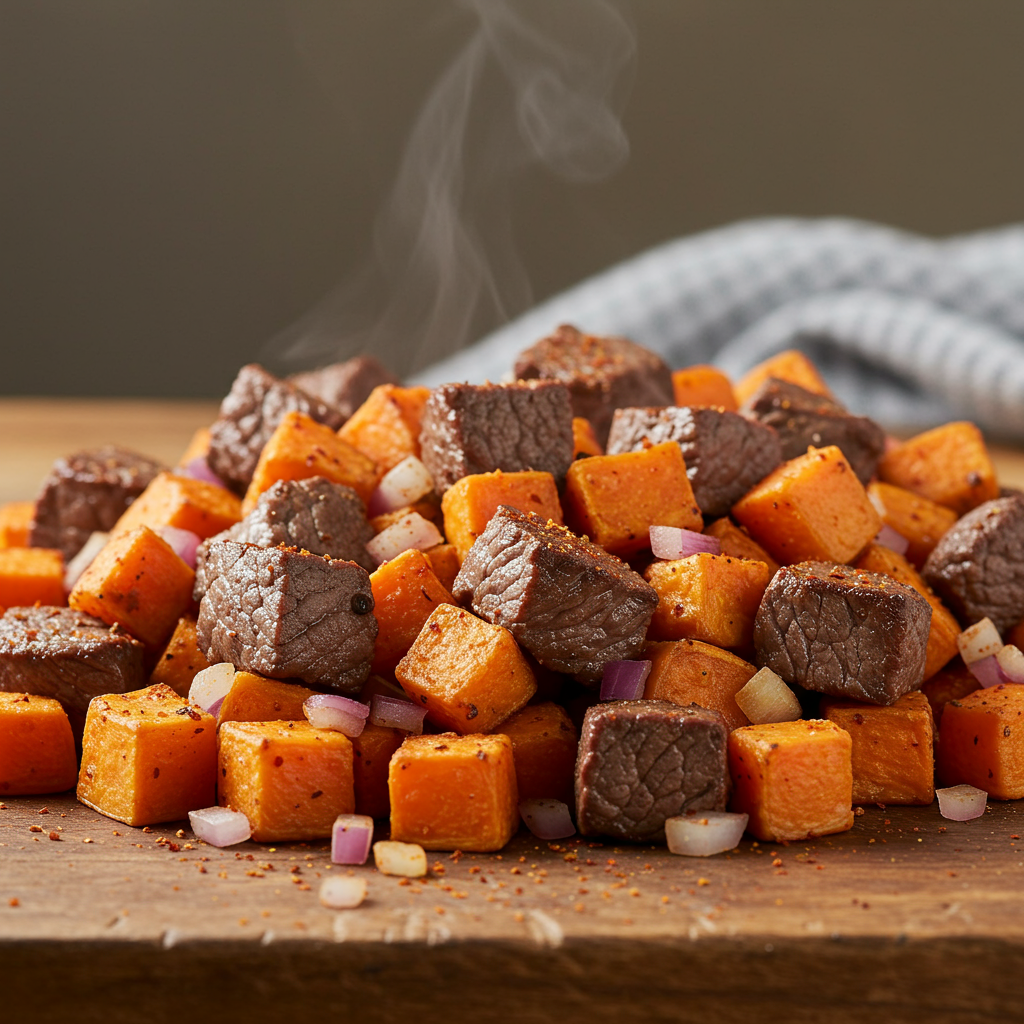 7. Steak and Sweet Potato Hash