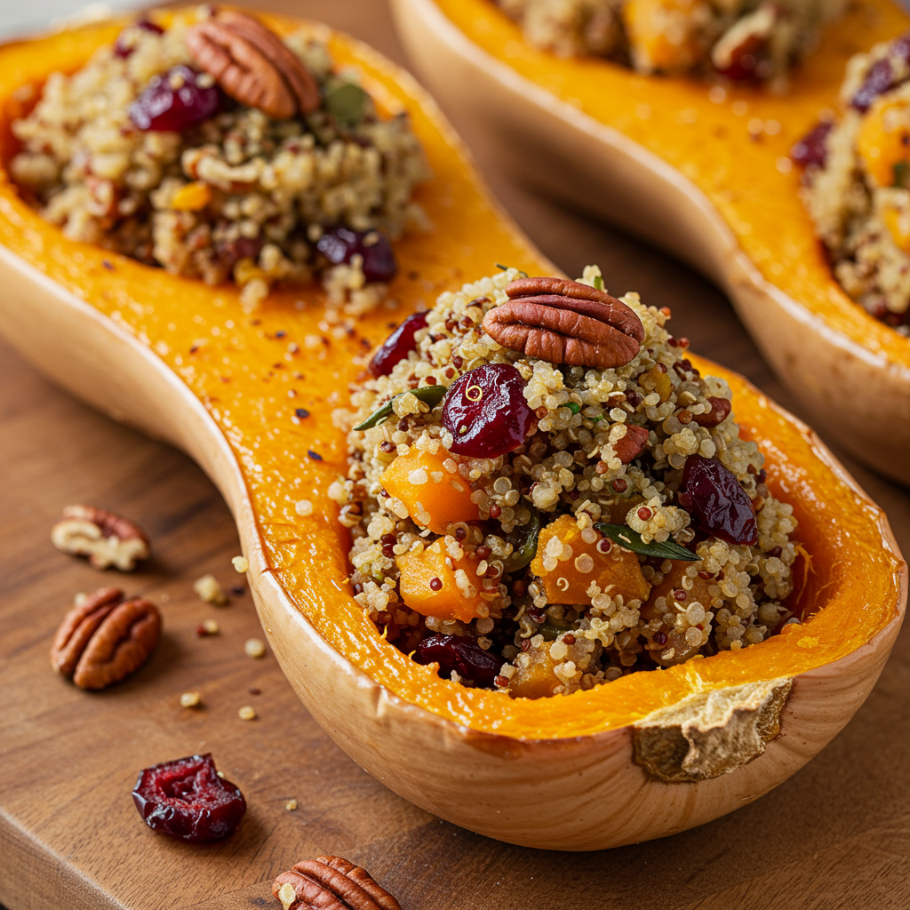 7. Stuffed Butternut Squash with Quinoa and Cranberries