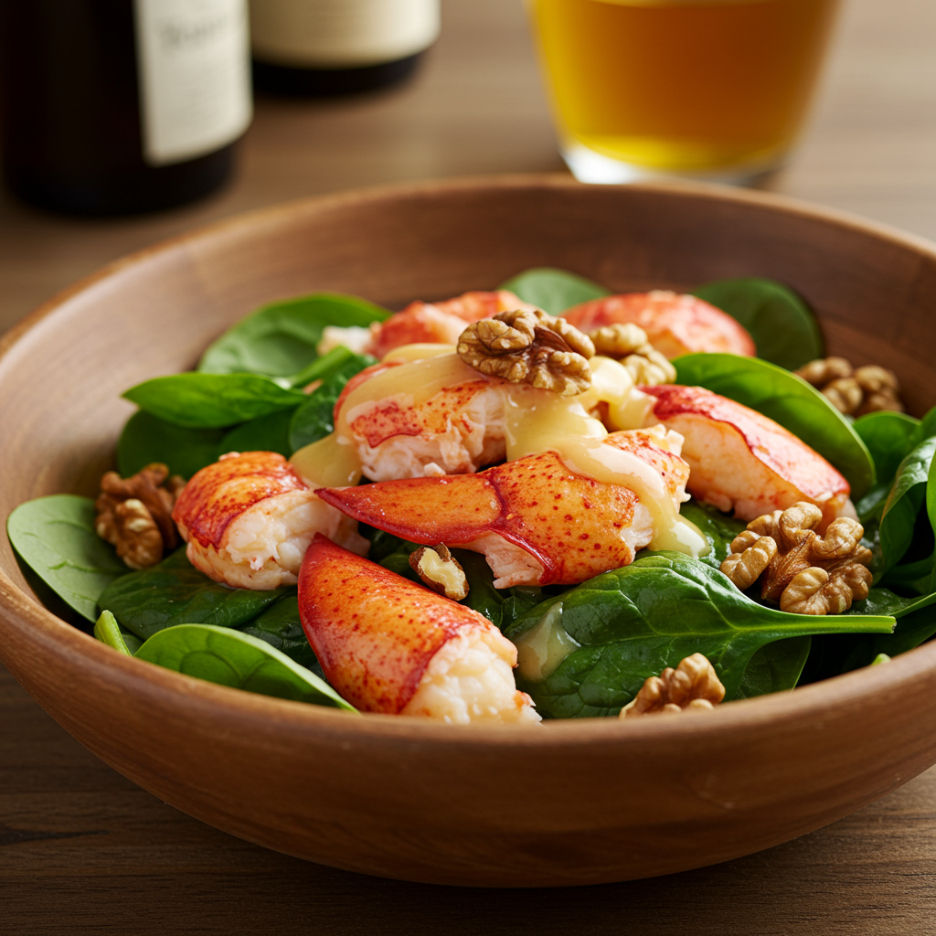 7. Lobster and Corn Salad with Basil Oil