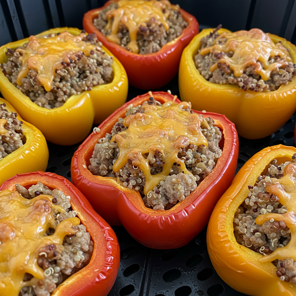 8. Air Fryer Stuffed Bell Peppers