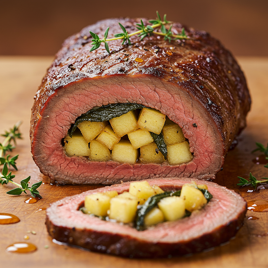 8. Apple and Sage Stuffed Flank Steak