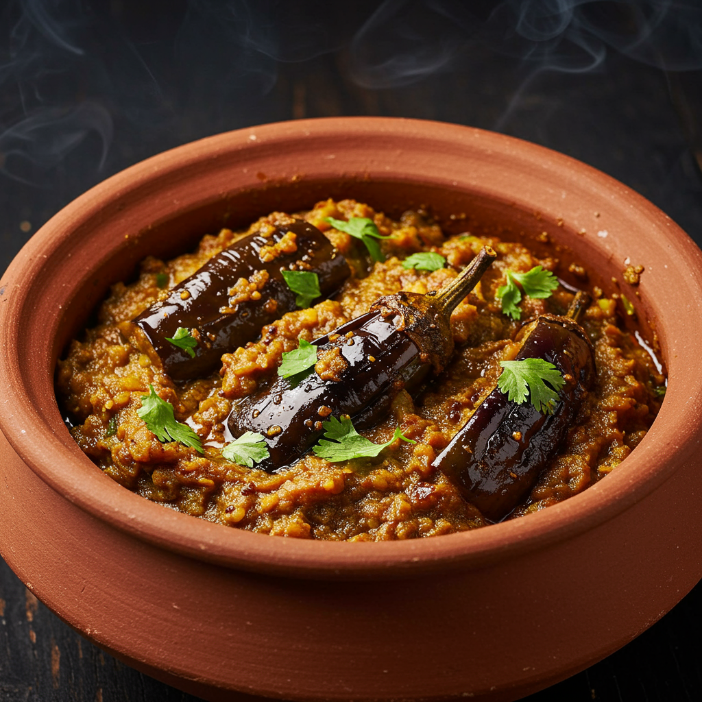 8. Baingan Bharta (Roasted Eggplant Curry)