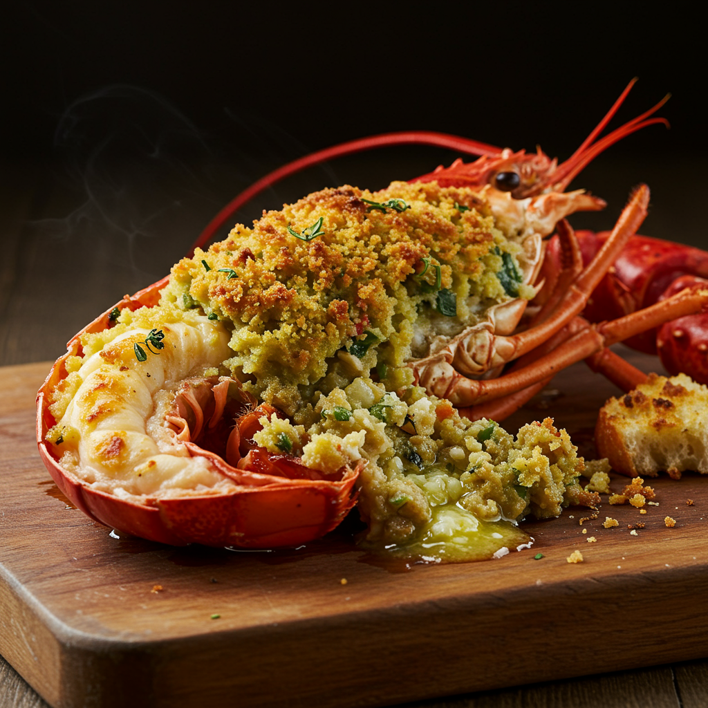 8. Baked Stuffed Lobster Dinner