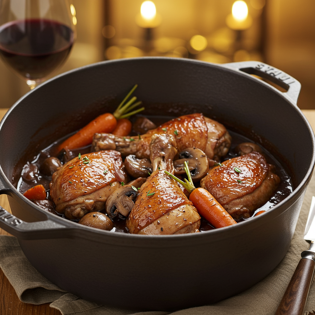 8. Coq au Vin (French Braised Chicken)