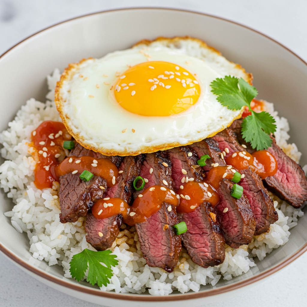 8. Crispy Beef Rice Bowl with Thai Flavors