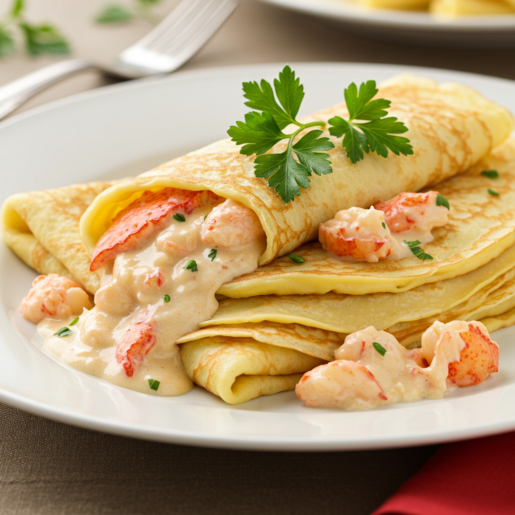 8. Decadent Lobster Newburg Crepes
