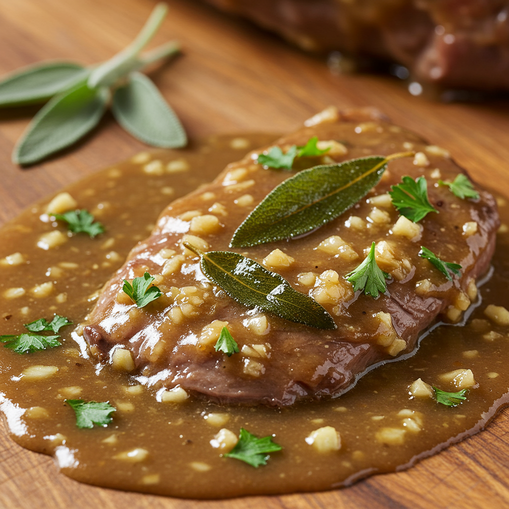 8. Garlic and Herb Pan Gravy
