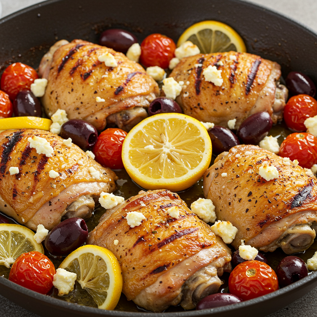 8. Greek-Style Baked Chicken Thighs