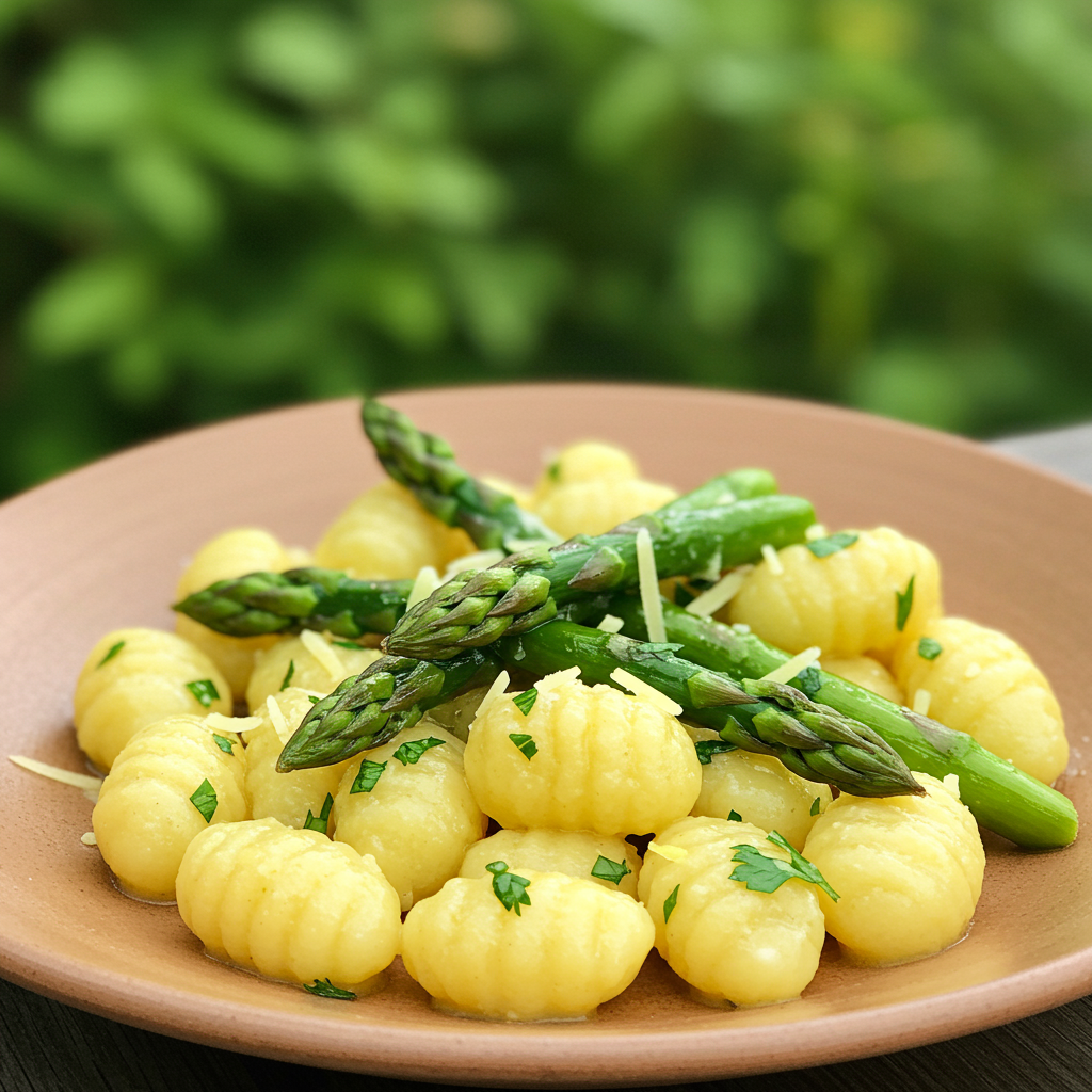 8. Lemon Herb Gnocchi with Asparagus