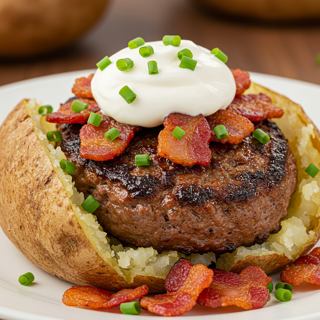 8. Loaded Baked Potato Hamburger Steak