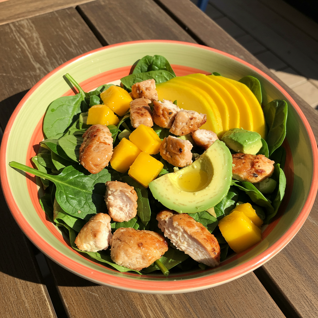 8. Mango Avocado Chicken Chopped Salad
