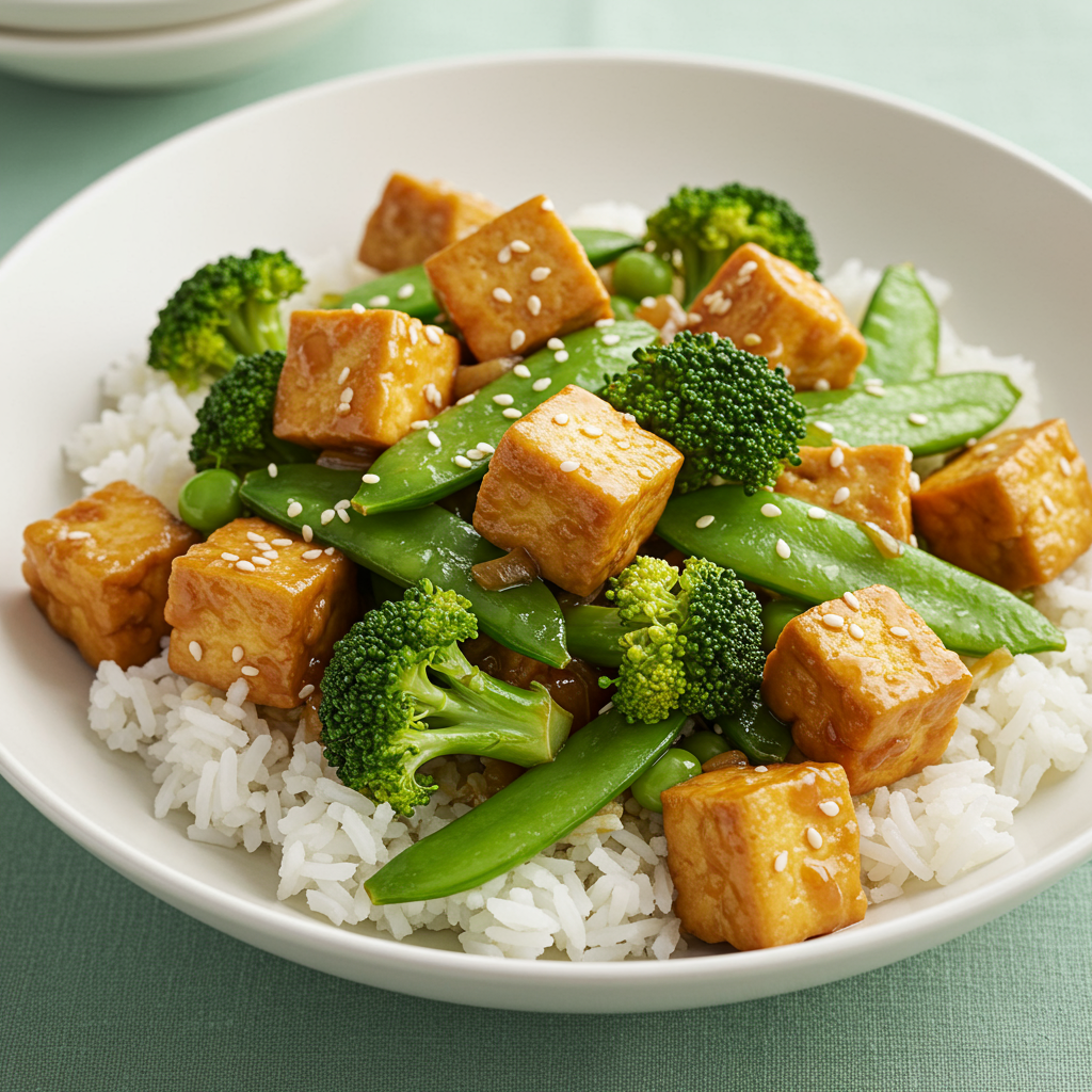 8. Sesame Ginger Tofu Stir-Fry