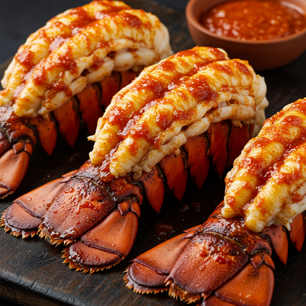 8. Spicy Sriracha Butter Lobster Tails