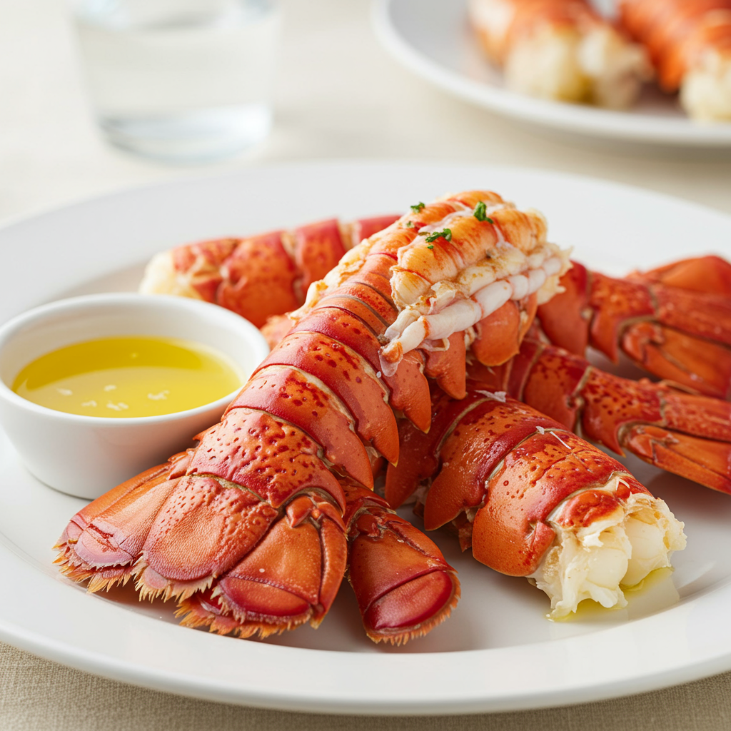 8. Steamed Lobster Tails