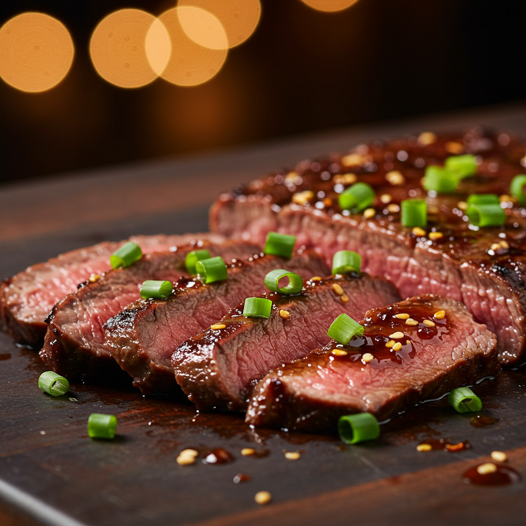 8. Teriyaki Glazed Skirt Steak