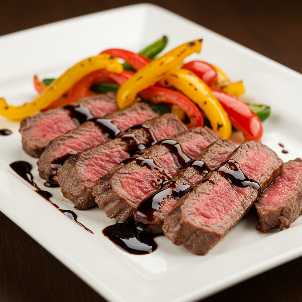 9: Balsamic Glazed Keto Fajita Steak