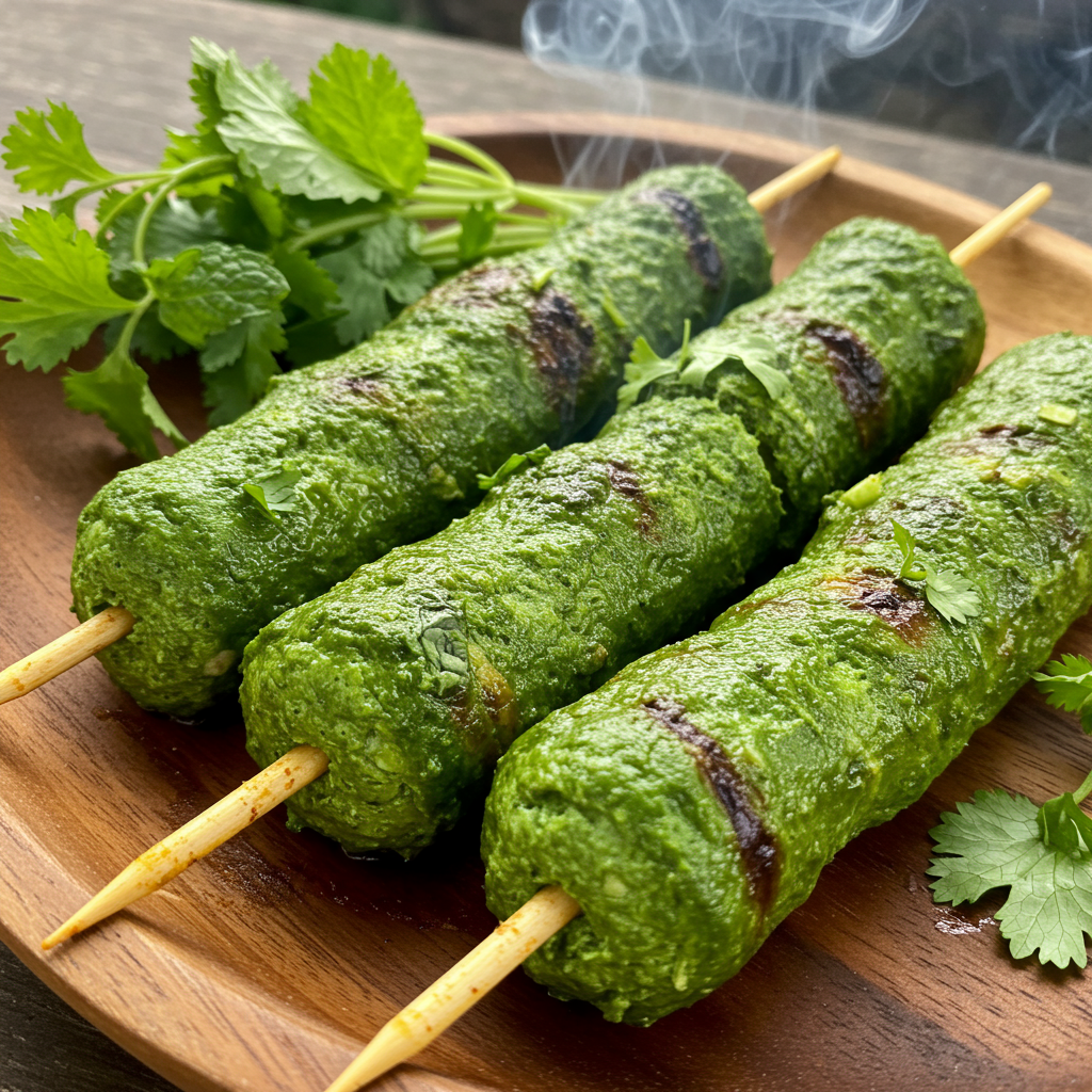 9. Hariyali Mutton Kebab – Green Goodness