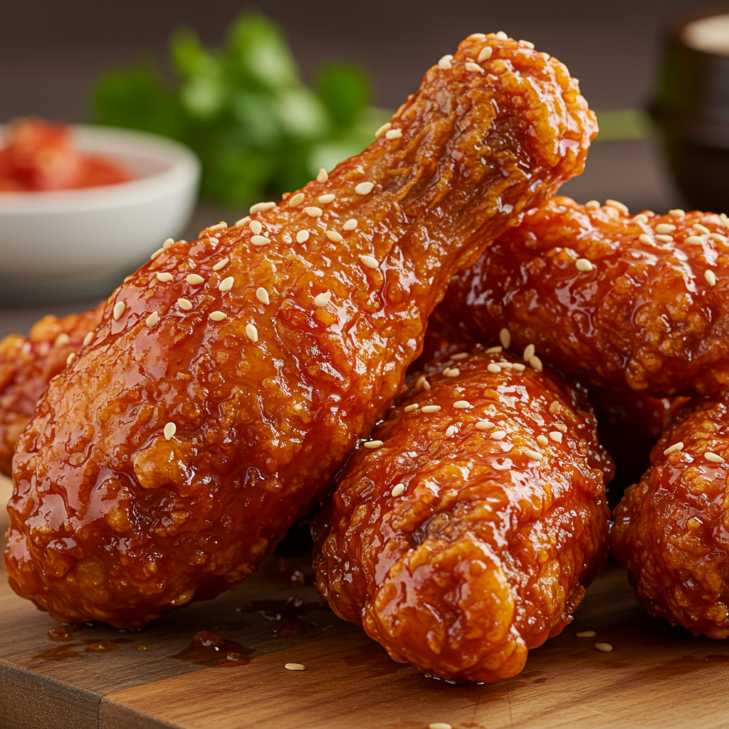 9. Korean Fried Chicken (Yangnyeom Chicken)