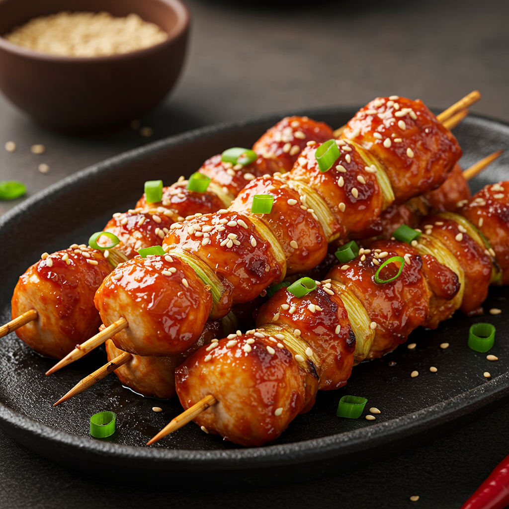 9. Korean-Style Gochujang Chicken Kebabs