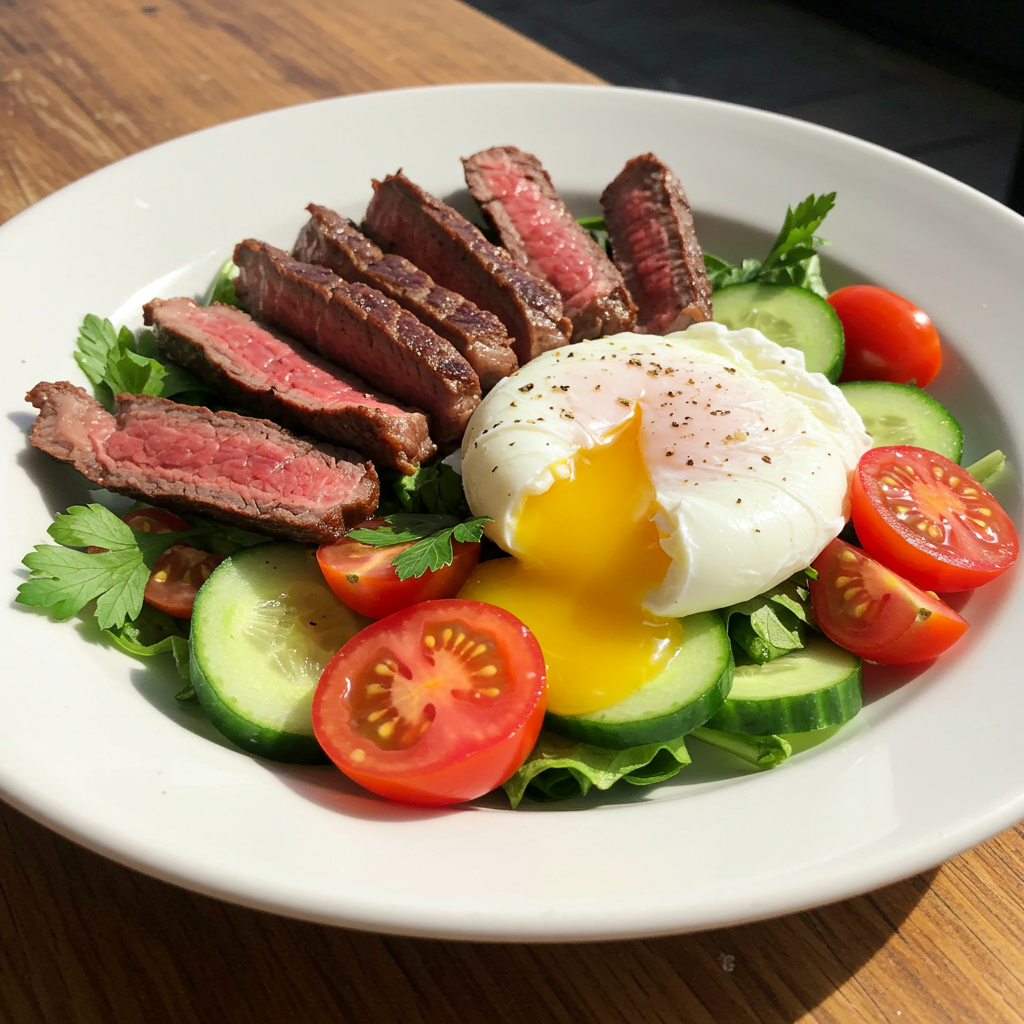 9. Mediterranean Steak Breakfast