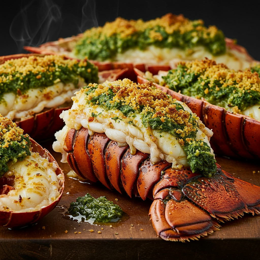 9. Pesto-Stuffed Grilled Lobster