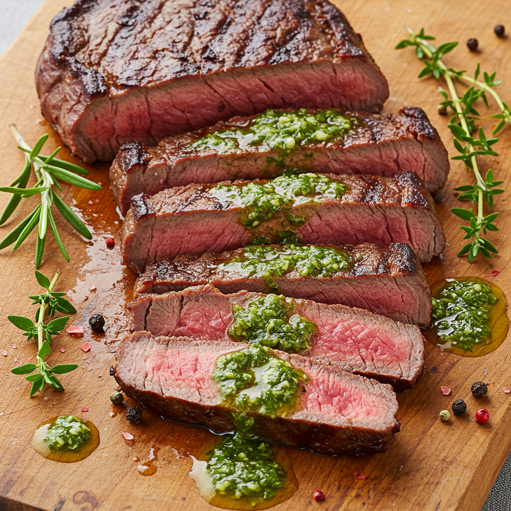 9. Ribeye Steak with Herb Oil Drizzle