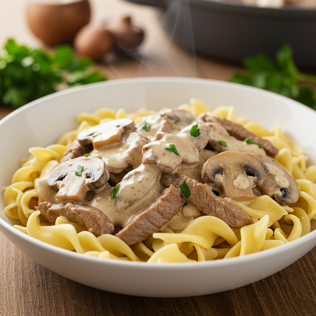 9. Round Steak Stroganoff