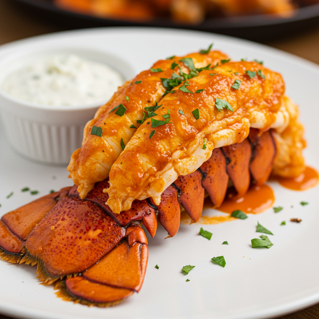 9. Spicy Buffalo Air Fryer Lobster