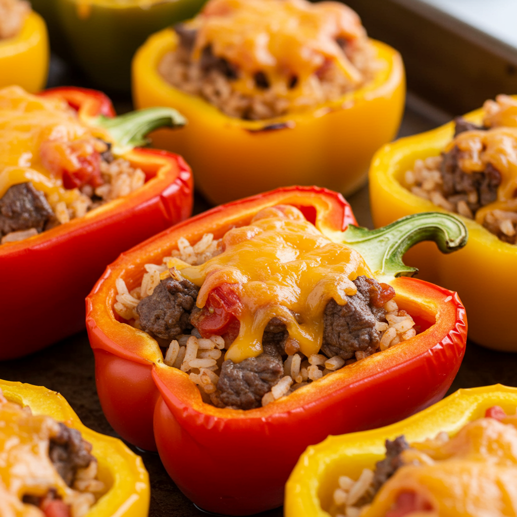 9. Steak Stuffed Bell Peppers