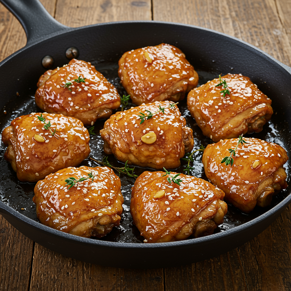 9. Sticky Kitchen Sanctuary Honey Garlic Chicken