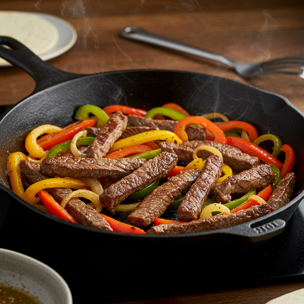9. Tex-Mex Cube Steak Fajitas
