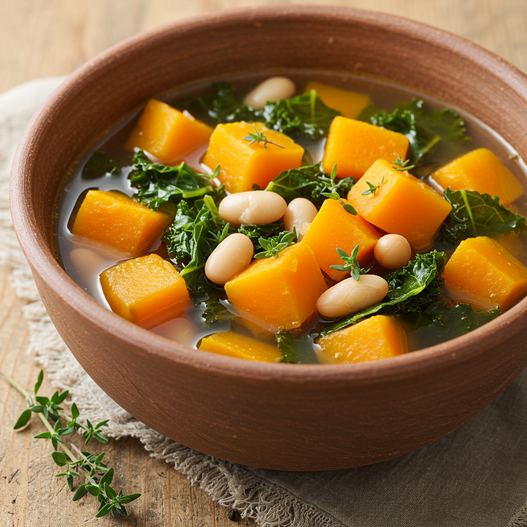 10. Butternut Squash, Kale, and White Bean Soup