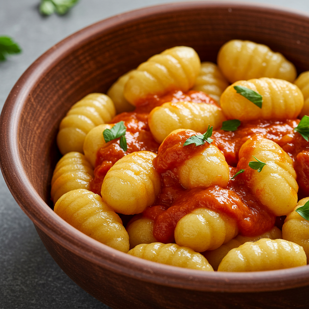 10. Gnocchi with Roasted Red Pepper Sauce