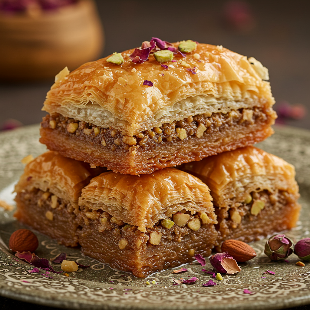 10. Gulab Jamun Baklava (Middle Eastern Fusion)