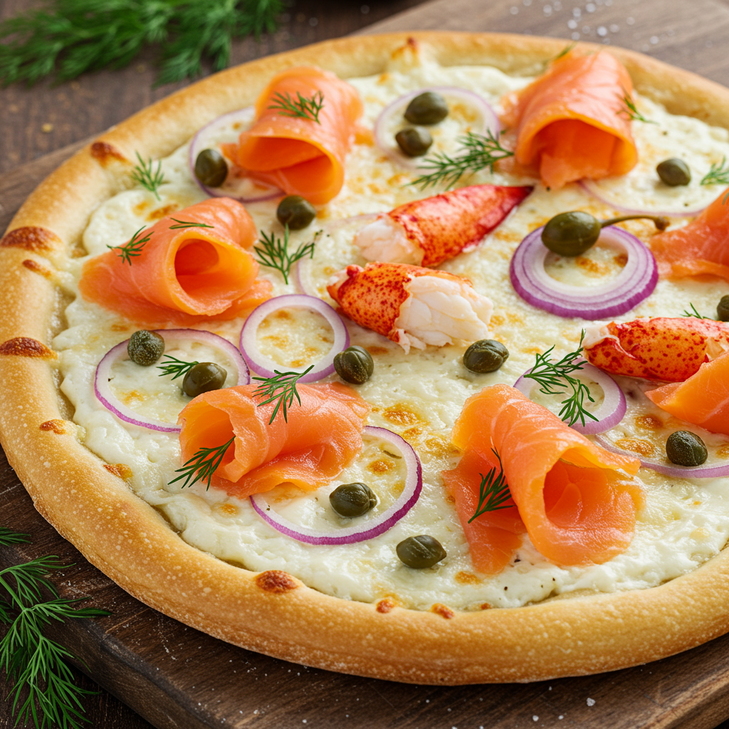 10. Lobster and Smoked Salmon Pizza