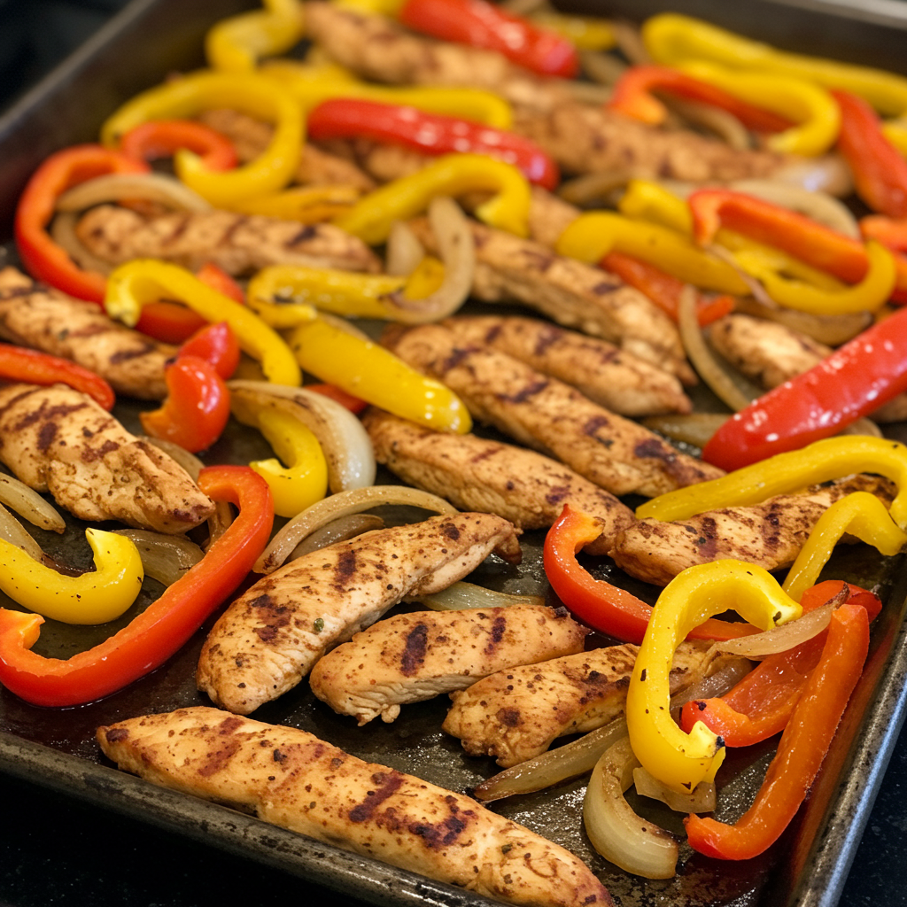 10. Sheet Pan Fajita Chicken