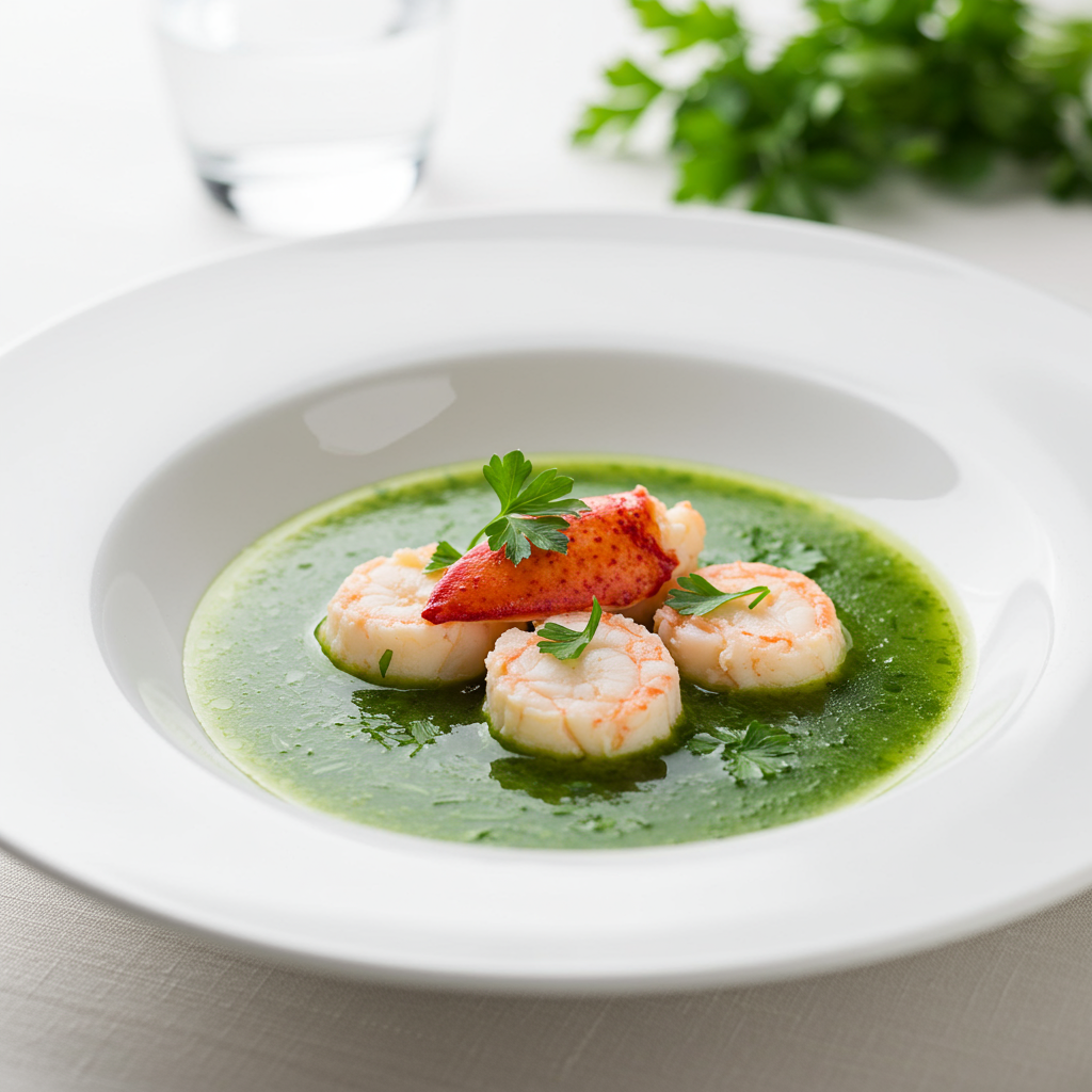 10. Simple Butter-Poached Lobster &amp; Parsley Soup