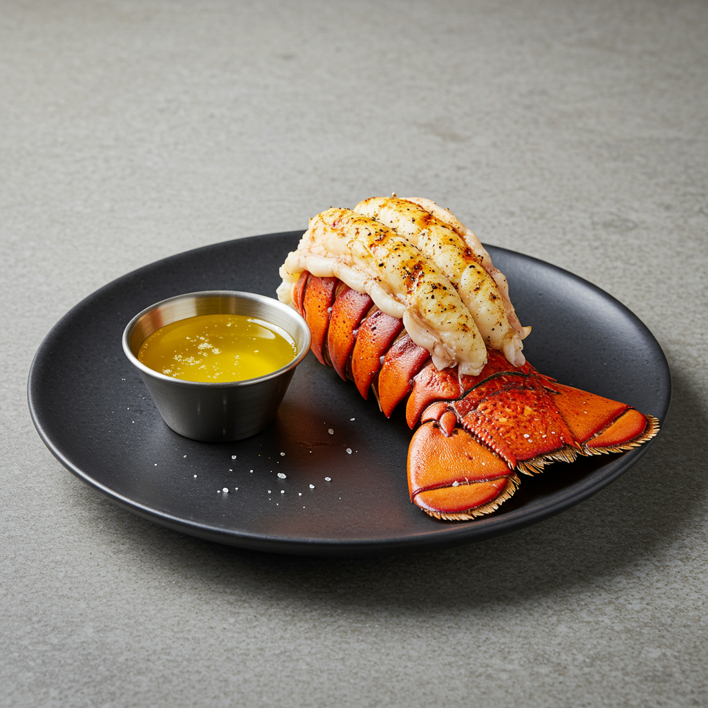 10. Simple Grilled Hibachi Lobster with Drawn Butter