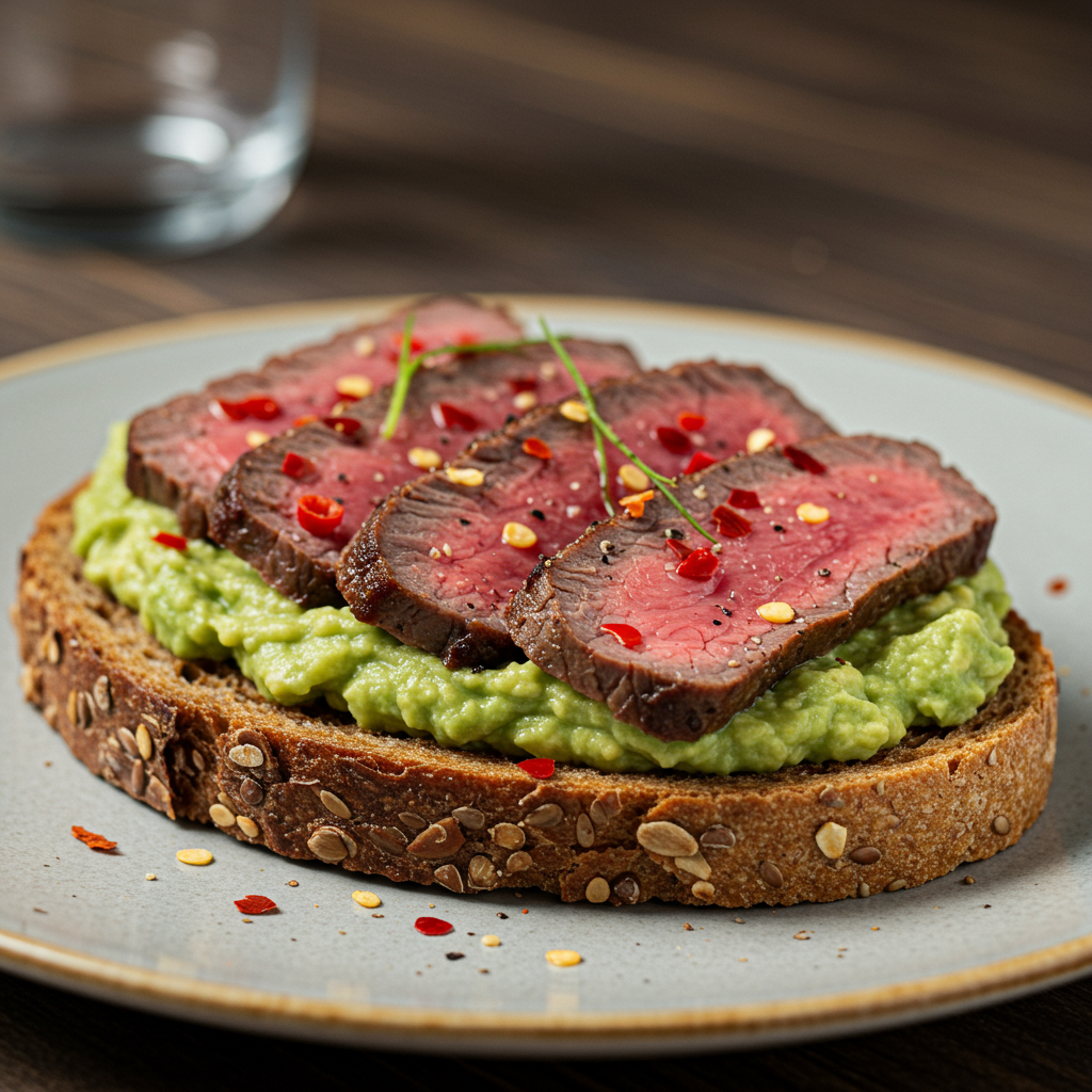 10. Steak and Avocado Toast