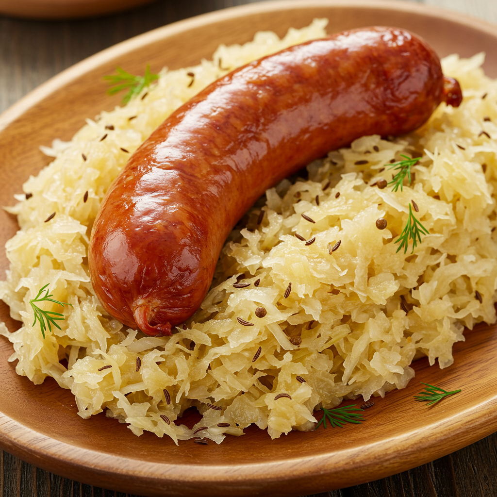 10. Traditional Kielbasa and Sauerkraut