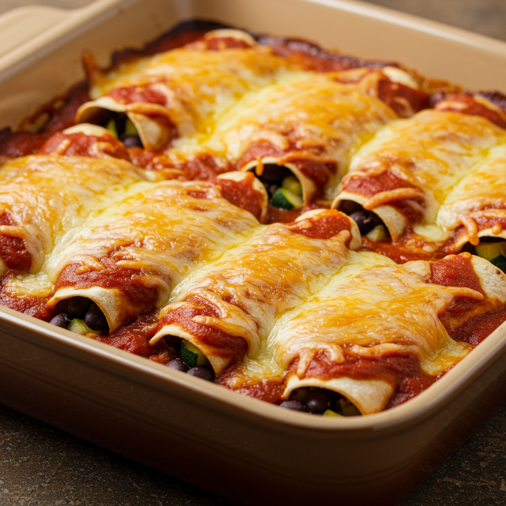 10. Zucchini and Black Bean Enchiladas